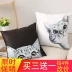 Dễ thương phim hoạt hình mèo đen ú mặt gối che gối đồ chơi đệm đệm sofa xe món quà - Trở lại đệm / Bolsters Trở lại đệm / Bolsters