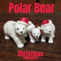 Polar bear Christmas bear cake decoration wildlife model ornaments Doll Doll