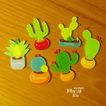 Harajuku hipster Refrigerator Sticker Aloe Cactus Cactus Ball Plant Acrylic Magnetic Message Sticker