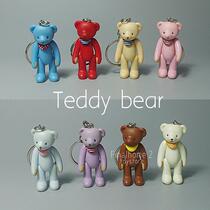Genuine bulk French candy teddy bear joint movable pendant keychain doll toy ornaments