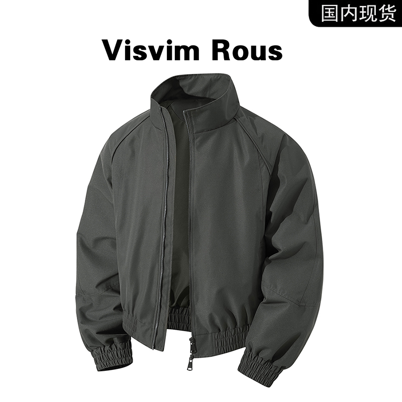 [In-Stock Brand Discount] Visvim Rous Spring and Autumn Style American-Style Stand-Collar Windproof Jacket with Loose Fit and Zipper