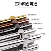 Thickened tempered glass door handle stainless steel glass door pair large handle adjustable hole distance large door handle