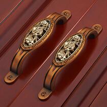 Thickened solid American door handle European cabinet Bronze drawer handle Chinese handle Cabinet door handle