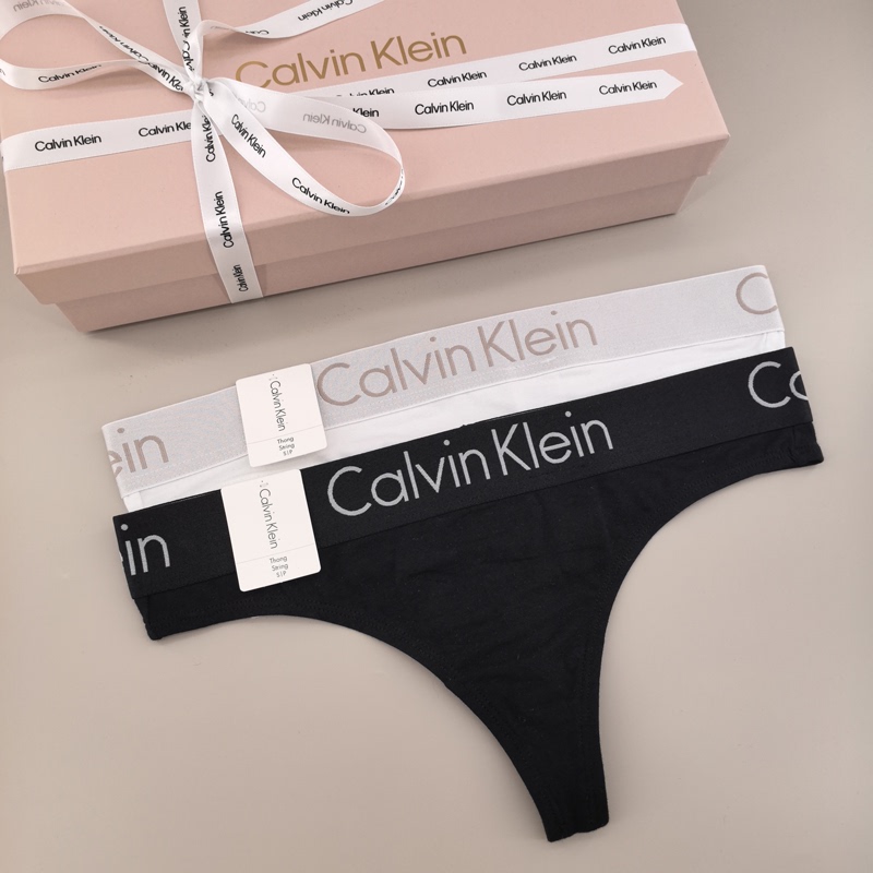 Ck Underwear Genuine 25 Spring/Summer New Women's Classic Wide-Brim Pure Cotton Panties Sexy Thong Underwear Qp1278
