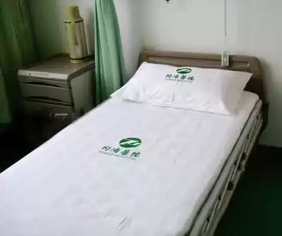 Health room quilt cover new bed sheets Single bed pure blue beauty salon three-piece set cotton print stripes