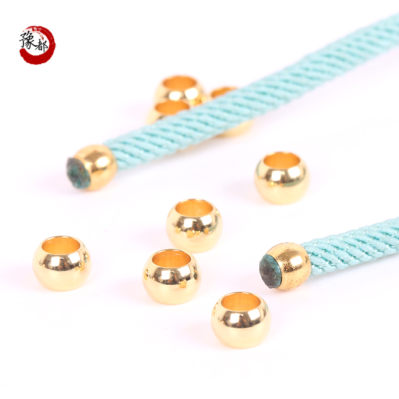 Yu All Diy Accessories Stainless Steel Close-tail Buckle Handmade Necklace Super-Linked Buckle Rope Cap Sepal Bead wheel Pearl Red Rope Accessories