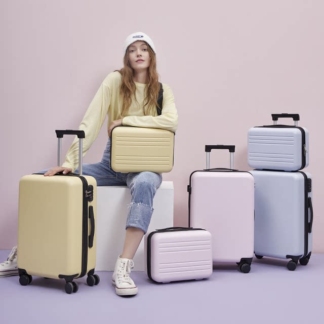 NetEase ລະມັດລະວັງເລືອກສີ macaron carry-on lightweight trolley mother box suitcase zipper universal wheel fashionable ຄວາມຈຸຂະຫນາດໃຫຍ່