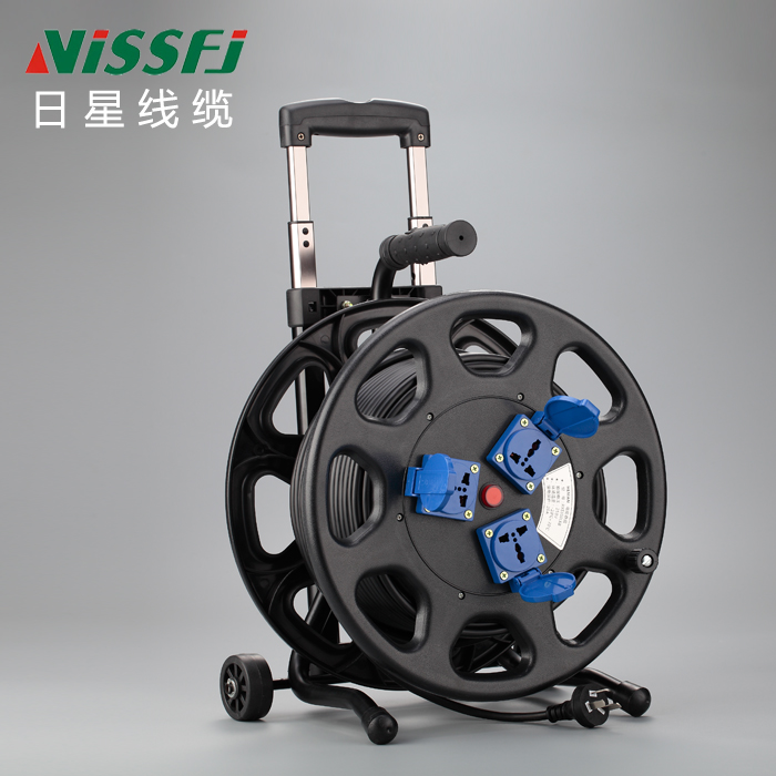 Mobile cable reel 220V reel wire empty reel with wire extension 50 reel 100 m winding pulley tie rod
