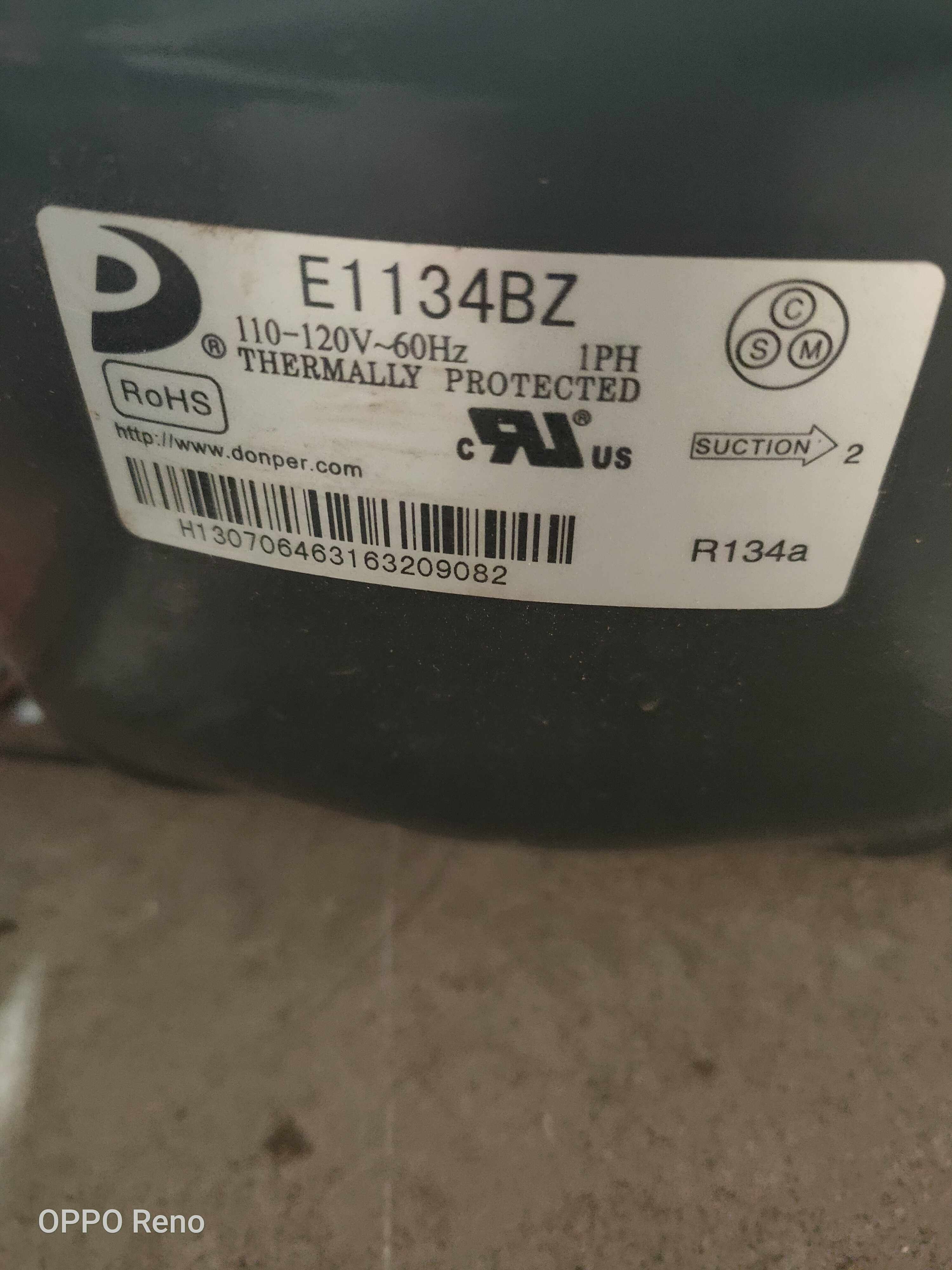 Original brand new Dongbei E1134BZ power 380W R134 refrigerant ice machine refrigerator compressor 60HZ