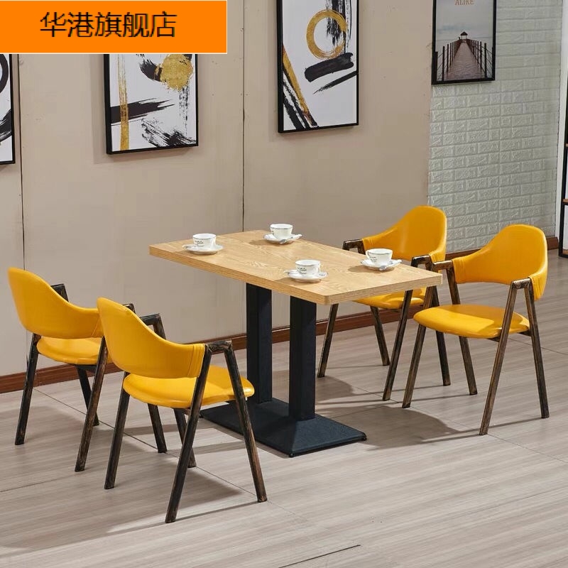 Milk Tea Shop Table and chair combined snack tablesdining room dining room Network red hotel table chair creative