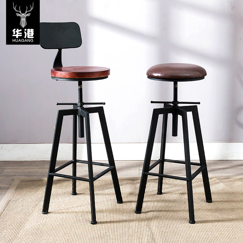 loft bar chair modern simple wrought iron bar chair bar chair cafe bar stool solid wood lifting stool