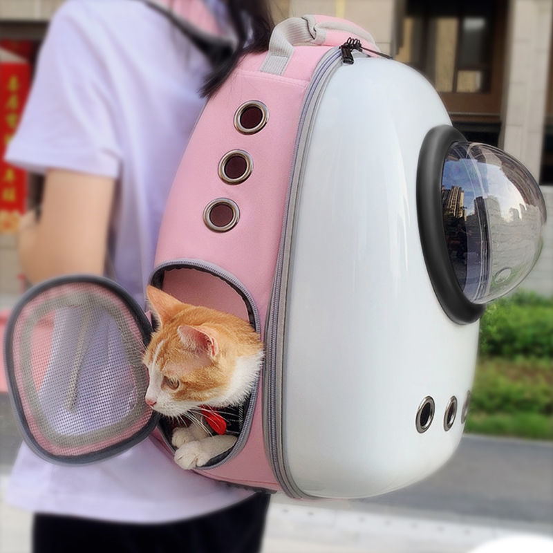 Cat bag going out portable with bag space capsule shoulders out cat backpack portable pet cat breathable dog rabbit