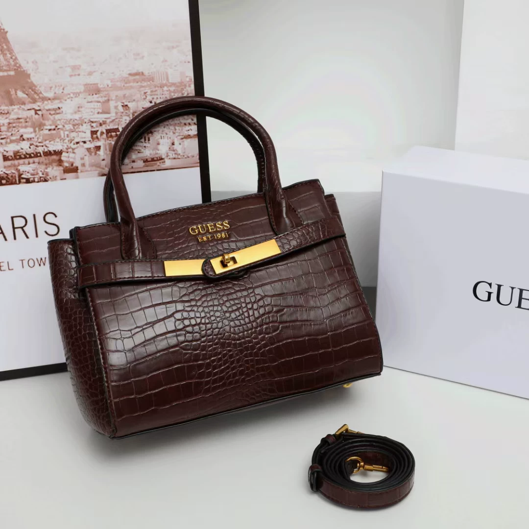Capacious handheld platinum shoulder bag, high-quality style, crocodile print