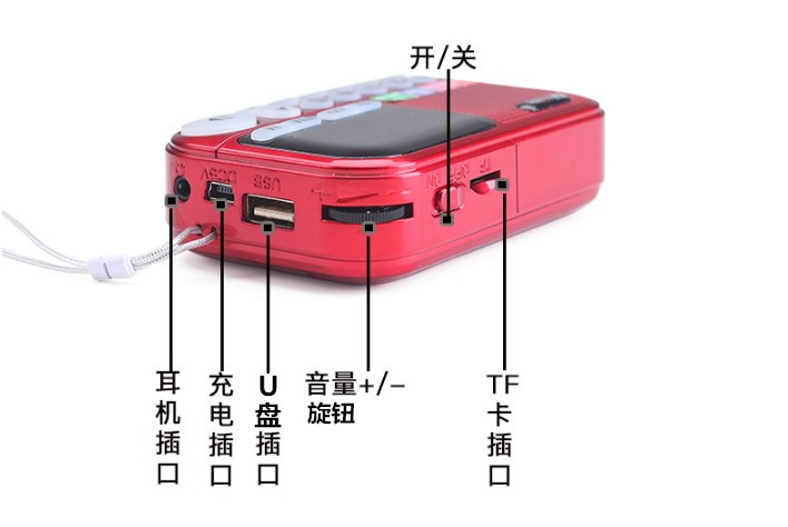 modem wifi 6 Kim Jung C-806 ông già radio cầm tay thẻ nhỏ loa sạc mini âm thanh ngoài trời MP3 - Trình phát TV thông minh bộ phát wifi 8 cổng