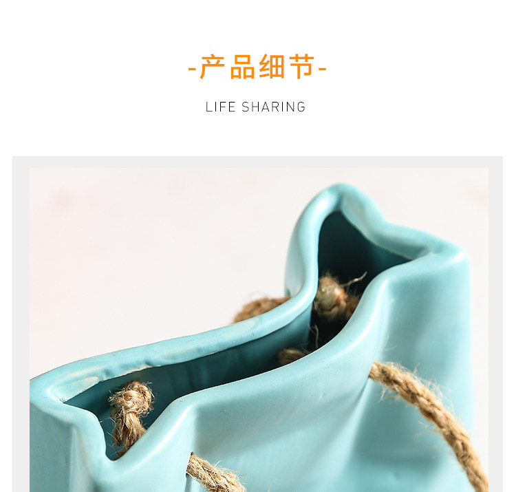 2025新款陶瓷花瓶创意陶瓷包包花瓶摆件客厅插花北欧网红轻奢餐桌干花插花器装饰品花瓶水培花瓶详情18