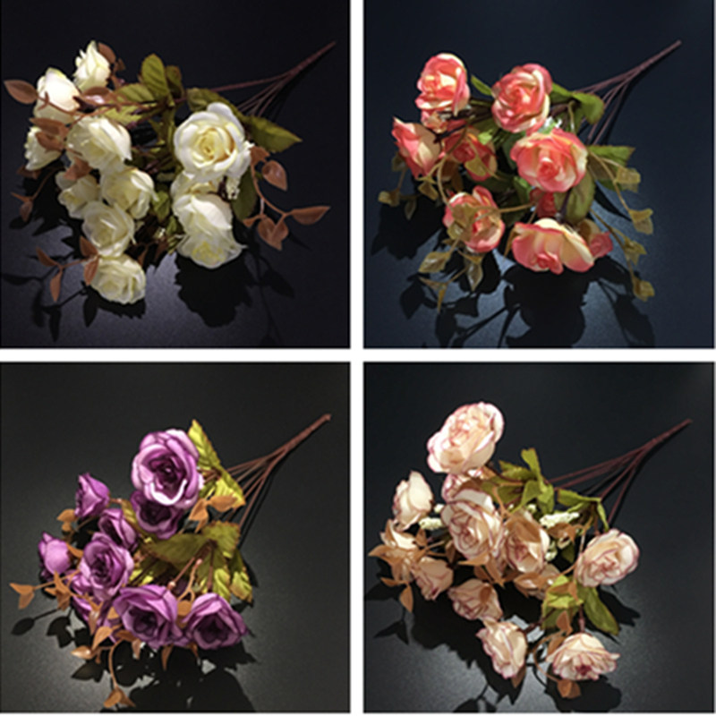 Simulation rose Simulation jewelry Pastoral style ornaments Silk flowers fake flowers decorative artificial flowers Flower arrangement Floral ornaments