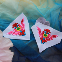 Flower Platinum White Machine Embroidered Triangle Small Embroidered Sheet Diy Hand Accessories