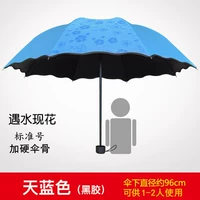 Цветочный плавный зонтик небо синий