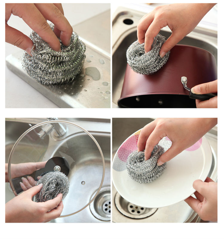 Nhà bếp gỉ thép rửa nồi bàn chải nồi hộ gia đình rửa bát khử trùng làm sạch dây bóng dây thép lớn - Thiết bị sân khấu đèn xoay sân khấu