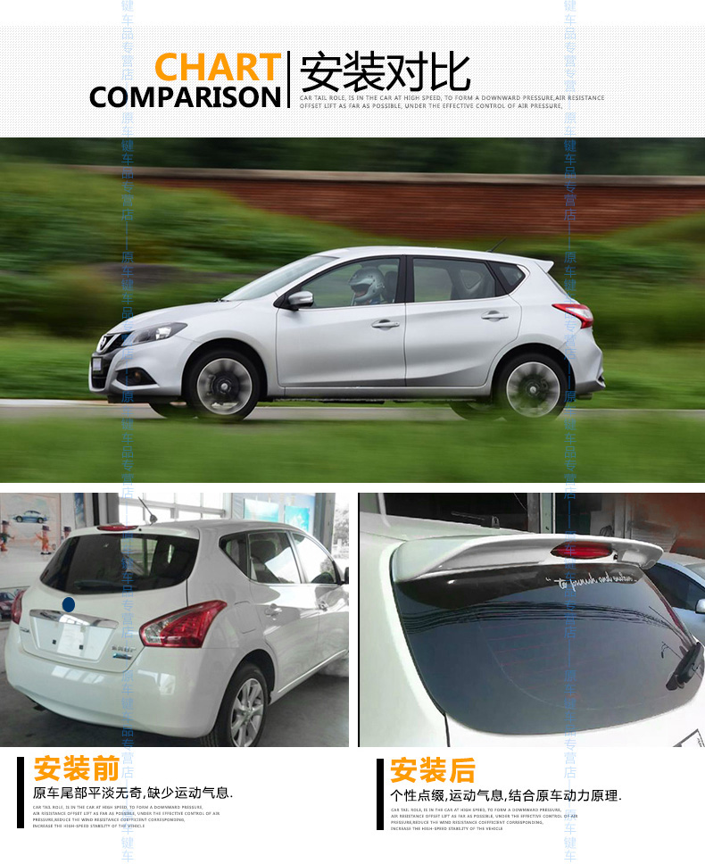 Áp dụng cho Nissan 05-10 骐 骐 11 11-17 mới 骐 尾 尾 免 免 免 免 免