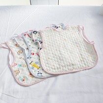Large vest-style baby bib baby cotton saliva towel spring and autumn winter eating clothes waterproof lace sip bib