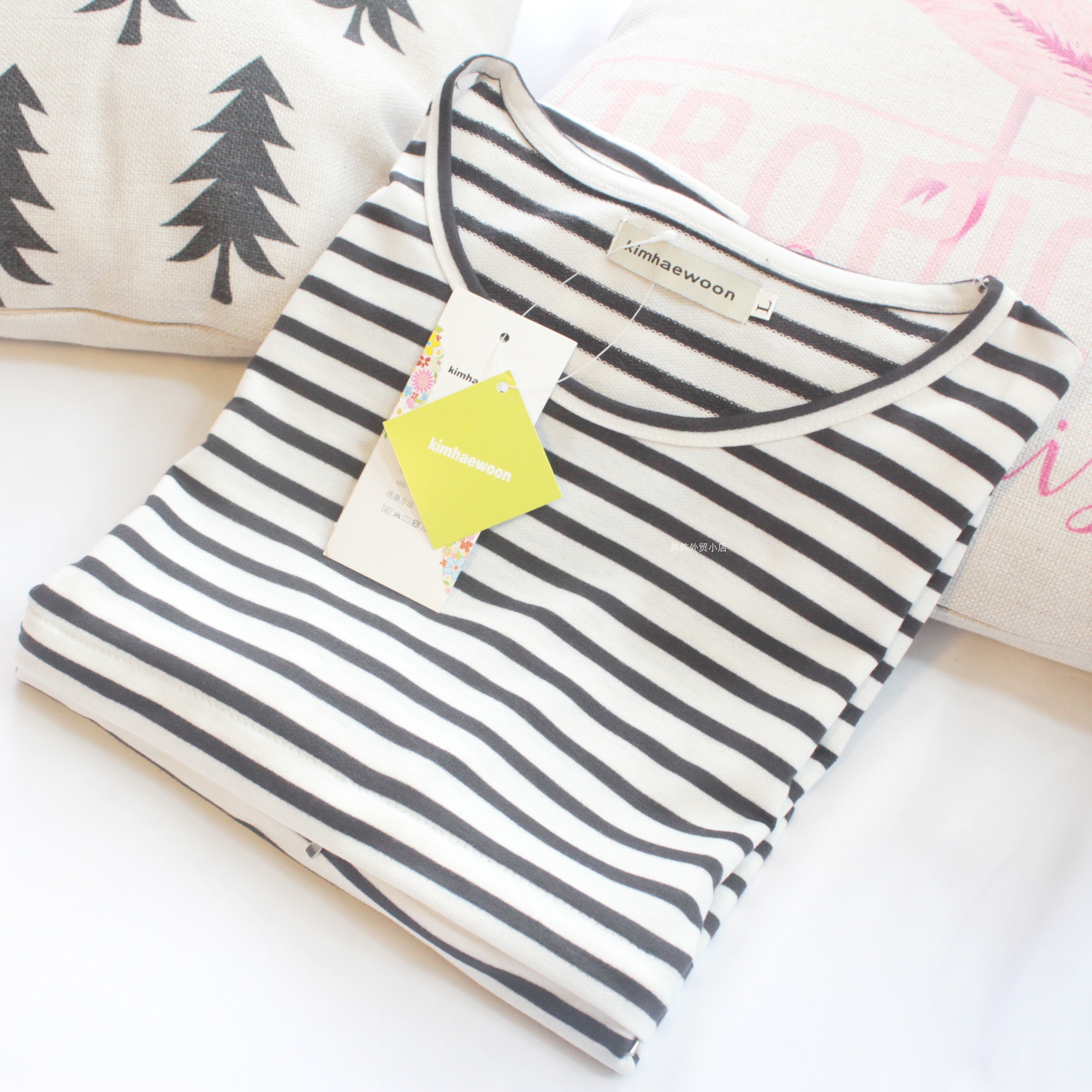 Stock Clear Spring Thin section Long sleeves Laced Jacket Blemish handling horizontal opening Laced Out Laced Breast-feeding T-shirt