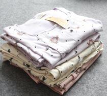 Pure Cotton Sweatcloth Moon Subsuit Summer Short Sleeve Long Pants Slim-breast-feeding pyjamas Postnatal Home Breastfeeding Sleeping Suit