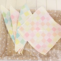 Cotton gauze towel newborn plaid cotton gauze towel baby baby face towel untwisted soft bath towel
