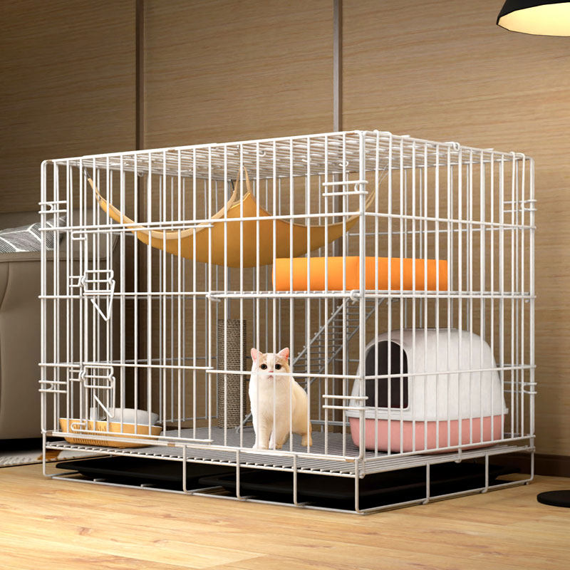 Cat cage home small cat cat litter with toilet one pet indoor cat villa large free space