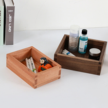 Black Walnut Japanese Desktop Organizer Cosmetic Separator Storage Rack Swallowtail Wood Jewelry Display Box