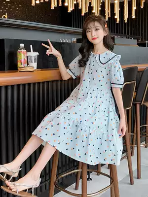 Girls' dress summer 2021 new children's suit foreign style thin princess dress