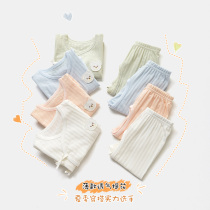 Newborn Baby Clothes Summer Long Sleeves Slim split first born pure cotton 0 No bones March Birth baby monk suit