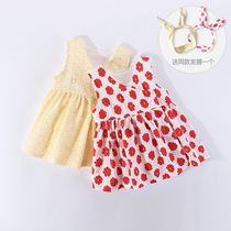 Female Baby Summer Dress Baby Princess Dress Child Skirt Pendant With Dress Foreign Air Summer Pure Cotton Vest Girl Dress Girl Dress