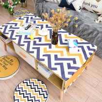 Nordic summer striped coffee table tablecloth fabric cotton linen geometric living room rectangular TV cabinet tablecloth desk tablecloth
