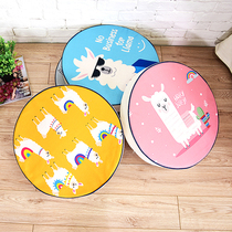 Cartoon alpaca cotton and linen futon mat thickened round mat childrens room bay window tatami sponge cushion yoga meditation cushion