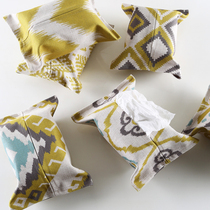 Pine House art cotton and linen tissue cover Nordic geometry modern tissue bag creative tissue box tissue tissue tissue extraction tissue towel cover