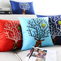 Pine House hot sale Nordic style deer head sofa cushion soft flannel shop decoration pillow pillow