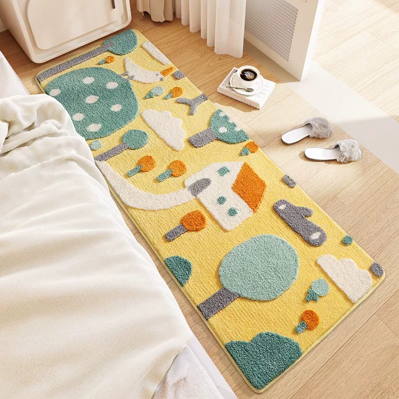 Dajiang bedside blanket ins forest cabin plush strip