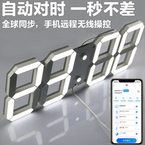 Gym studio wall decoration clock ins digital GPS to clock luminous wifi wall clock living room home