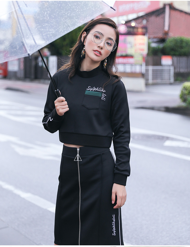 Runaway Loli Sports váy ngắn nữ váy sọc bên dây kéo váy tennis chia váy bước - Trang phục thể thao quần áo tập gym nữ nike chính hãng