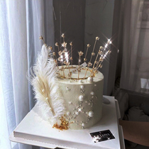 New birthday cake crown decoration super flash crystal five-pointed star starry queen crown goddess cake decoration