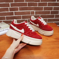  Shoes womens 2020 autumn and winter new Korean version of the wild thick-soled white shoes increased platform shoes plus velvet tide shoes net red