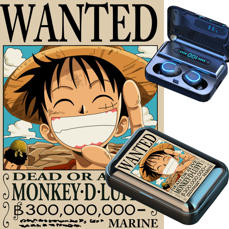 One Piece theme two-dimensional peripheral wireless earbuds Ruff Solon Esna beauty Blue tooth headphones custom gift