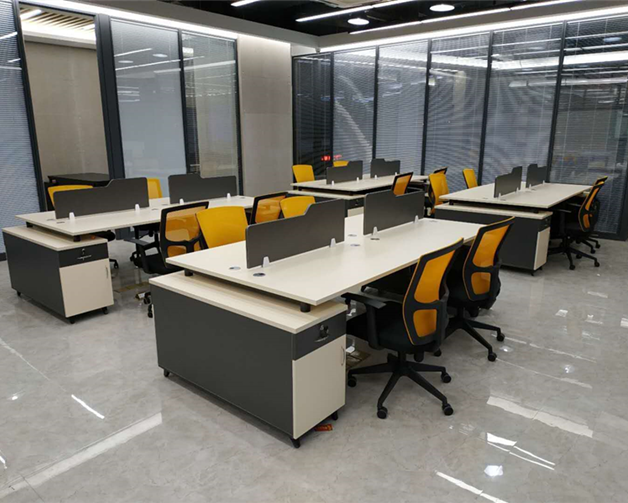 Shenzhen office furniture staff table single 2 people 4 people office desk and chair combination staff computer desk screen card position