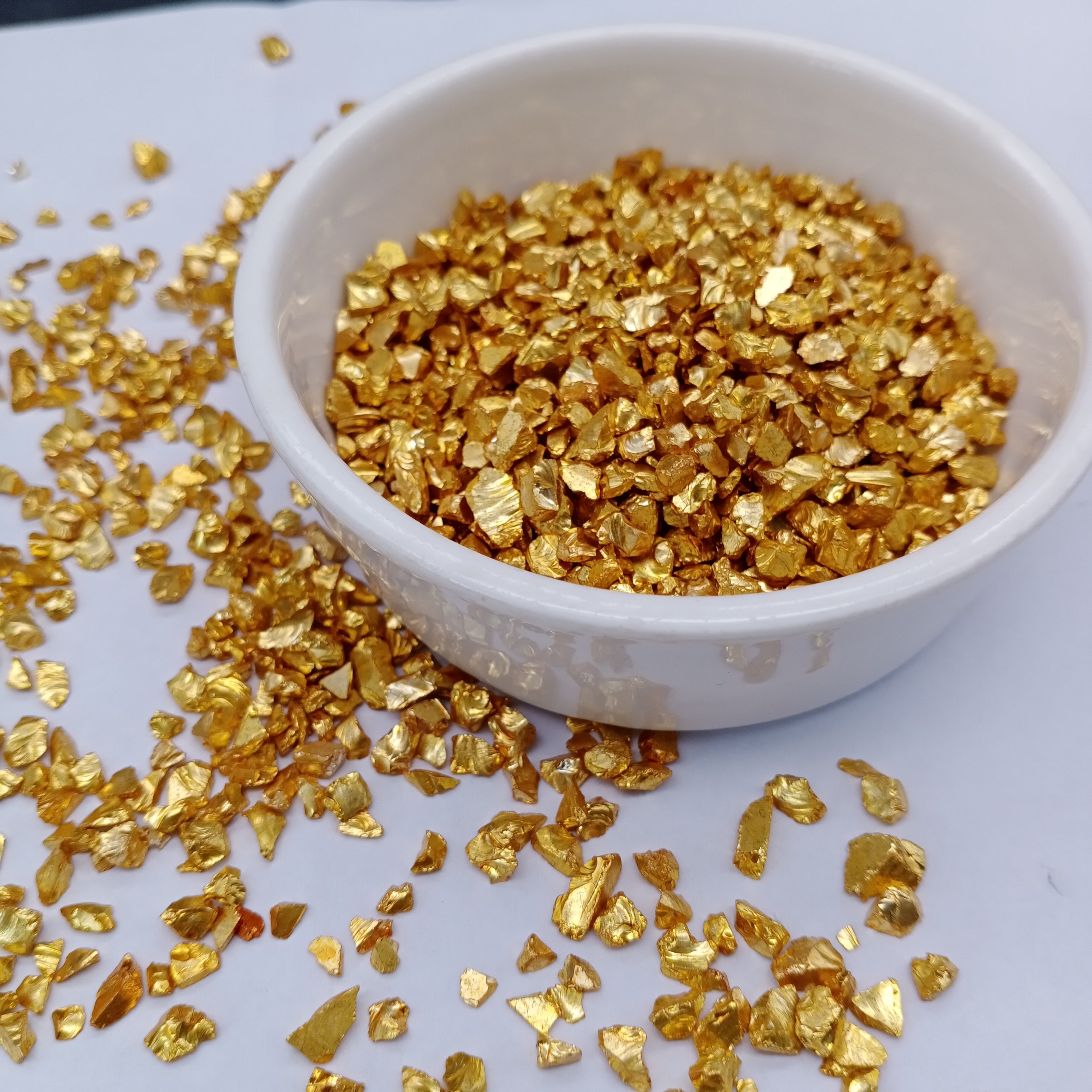 Gold sand silver sand decoration DIY with golden sand electroplating gold and rice chaise rice size specifications silver salad-Taobao