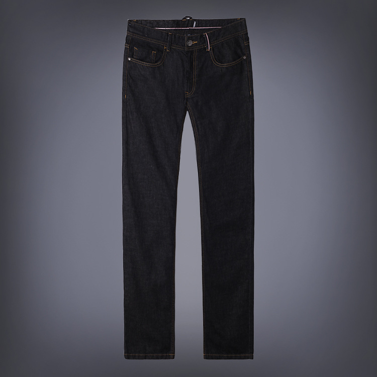 Quần denim nam mùa thu và mùa đông cotton mới bốn mùa Quần nam màu trơn kinh doanh đẹp mắt quần thun nam