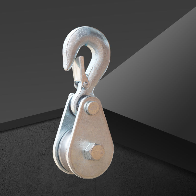 Bearing Small Pulley Block Tackle Hook U Miniature Steel Wire Rope Lifting All Steel Home Fitness Exercise Rehabilitation Muted