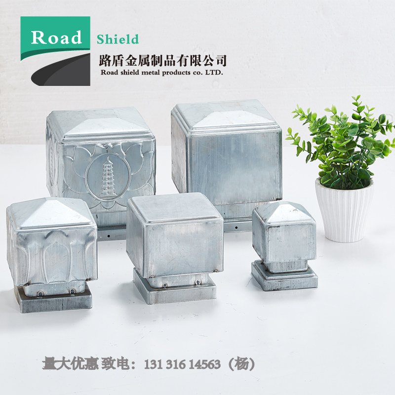 Guardrail Wrought iron lotus column cap square tube cap type nut Municipal fence ugly cover Balcony accessories Wrought iron square tube decorative cover