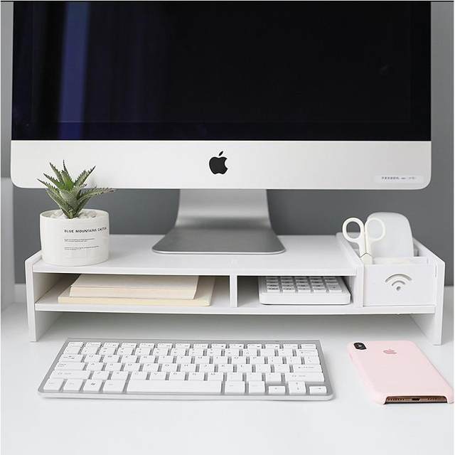 Office computer increased elevated multi-layer storage rack desktop multi-function storage rack desktop monitor bracket