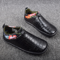 Breaking code inventory foreign trade autumn personality casual mens shoes loafing loin shoes crocodile pattern happy shoes Korean version of youth tide